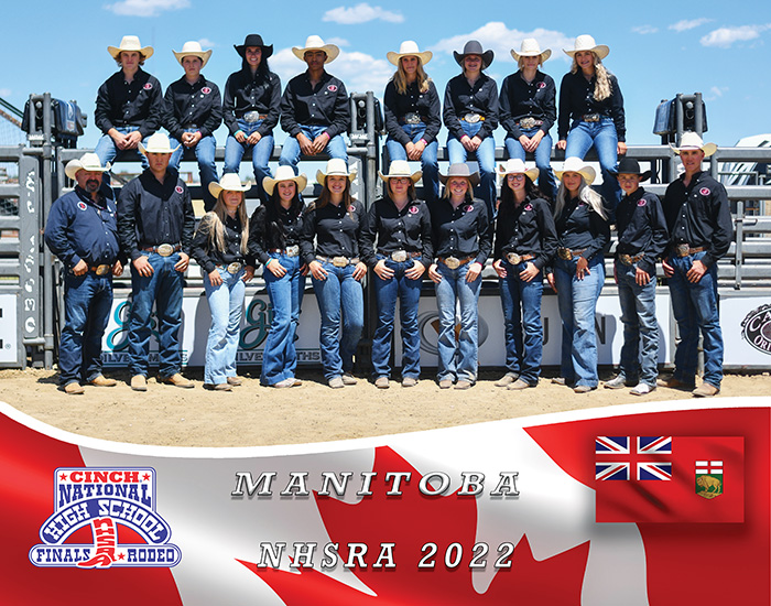 The Manitoba High School Rodeo team that went to finals.<br />